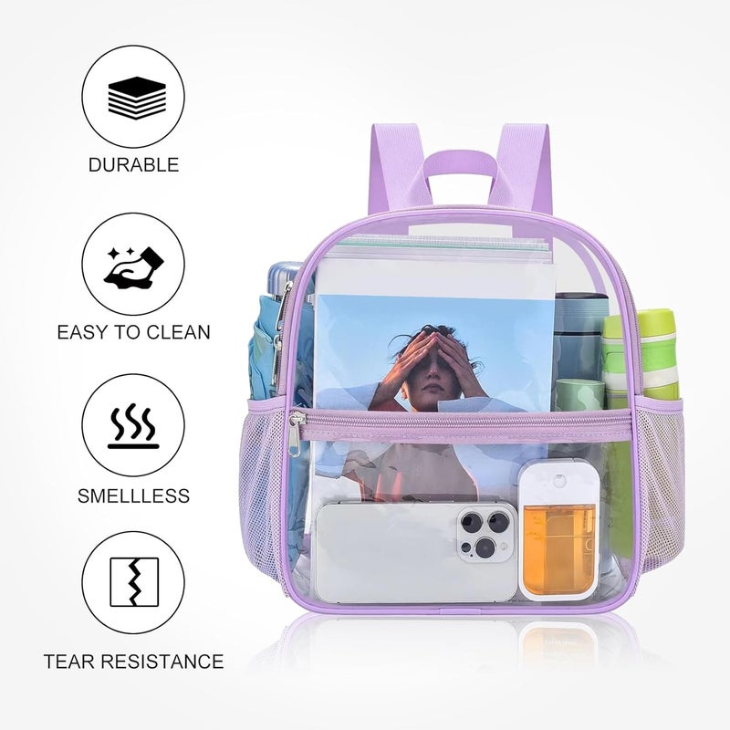 USPECLARE Clear Backpack Stadium Approved 12X11x6, Waterproof Clear Bag Stadium Backpack for Concert Work Sport Event - Image 4